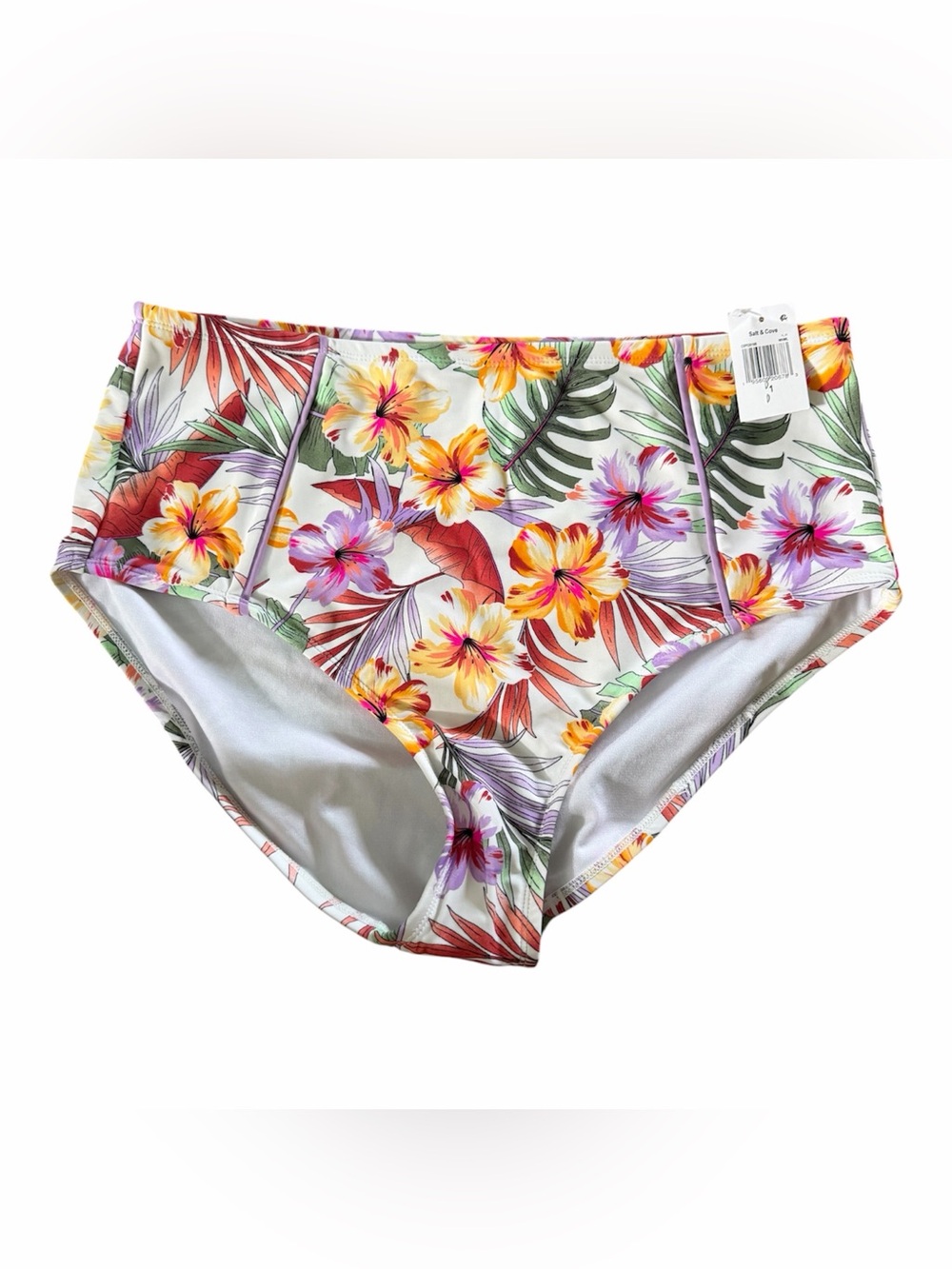 Salt & Cove California Sunshine printed high-waist swim bottoms NWT